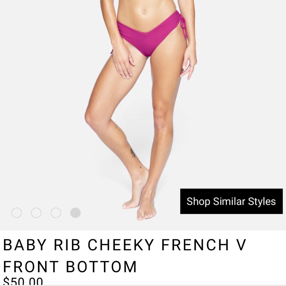 (BLACK) Baby Rib cheeky french cut bottom